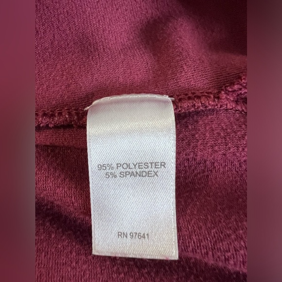 Pure J Jill Sz Large Bordeaux Velour Velvet Tunic V-Neck Long Sleeve Stretch - Picture 7 of 10